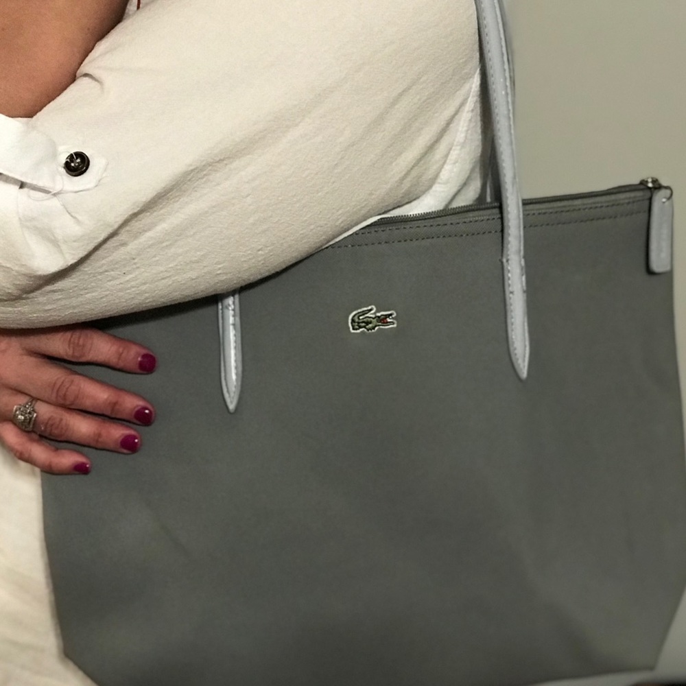 LACOSTE VINTAGE SHOULDER LARGE TOTE